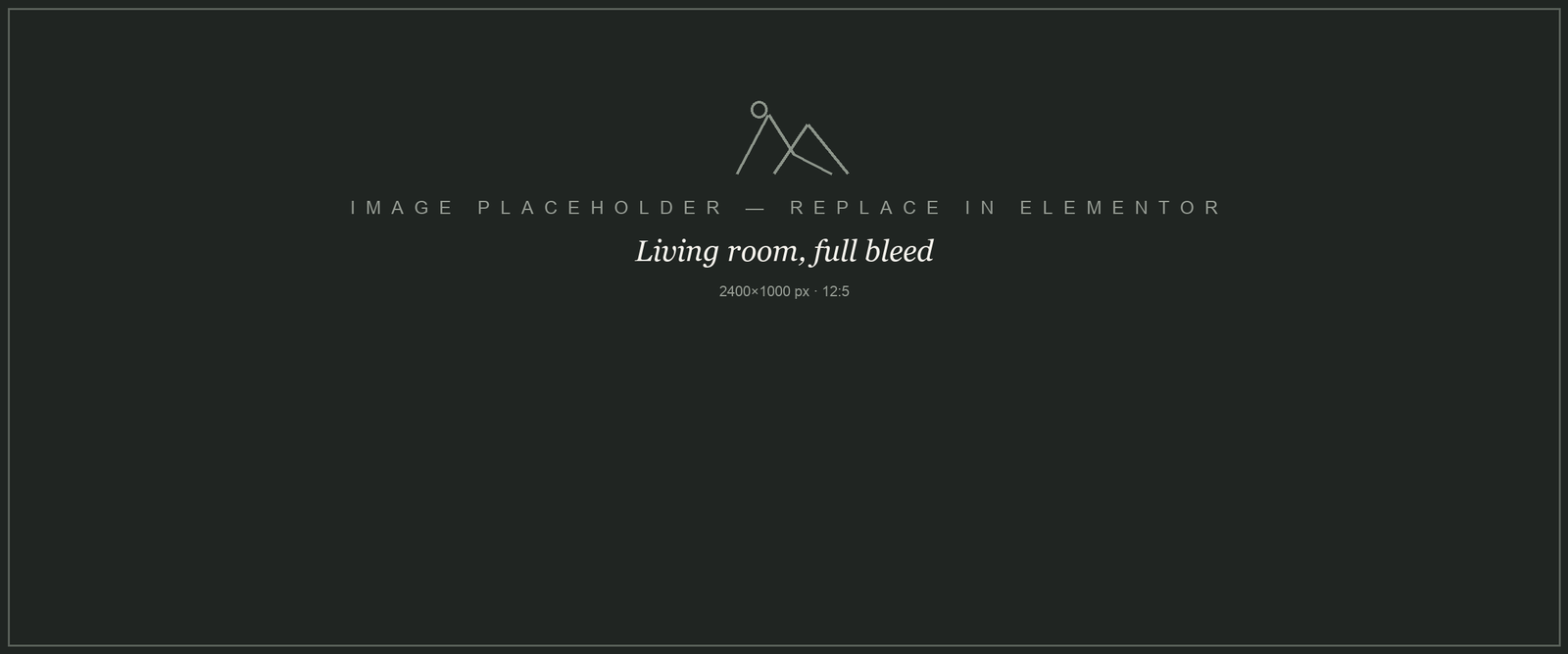Placeholder — Living room, full-bleed banner. Replace with your own photograph.