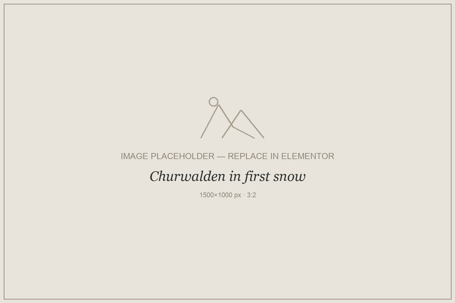 Placeholder — Churwalden in first snow. Replace with your own photograph.