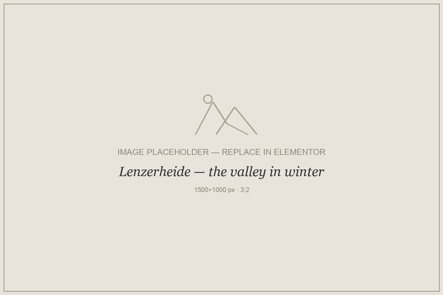 Placeholder — Lenzerheide valley in winter. Replace with your own photograph.