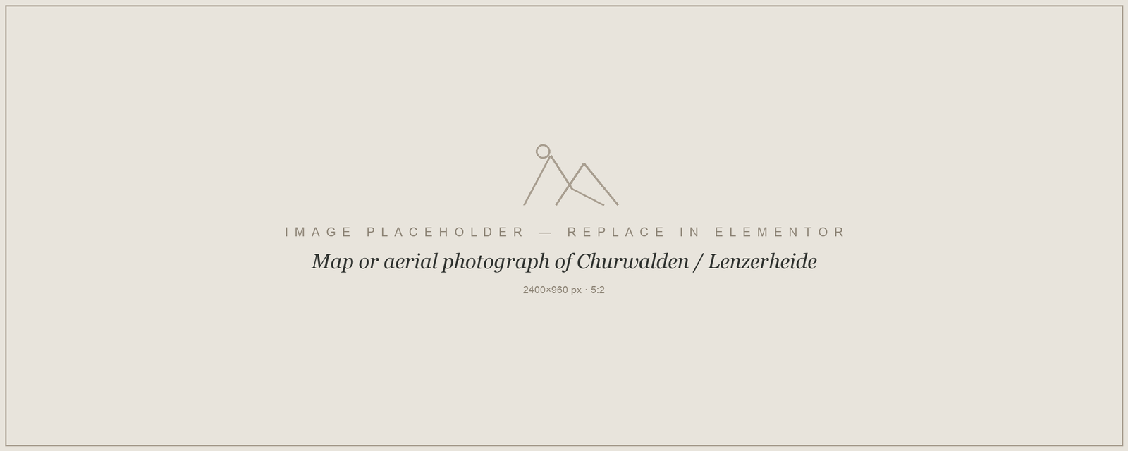 Placeholder — Map or aerial photograph of Churwalden / Lenzerheide. Replace with your own photograph or map.